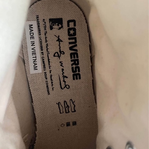 Converse Adult Shoes with Andy Warhol Campbell's Soup Design - Picture 5 of 5